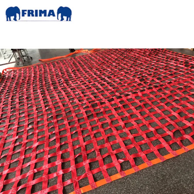 3Tons Polyester Webbing Sling Cargo Net Adjustable Cargo Net for Truck for Climbing Cargo Net