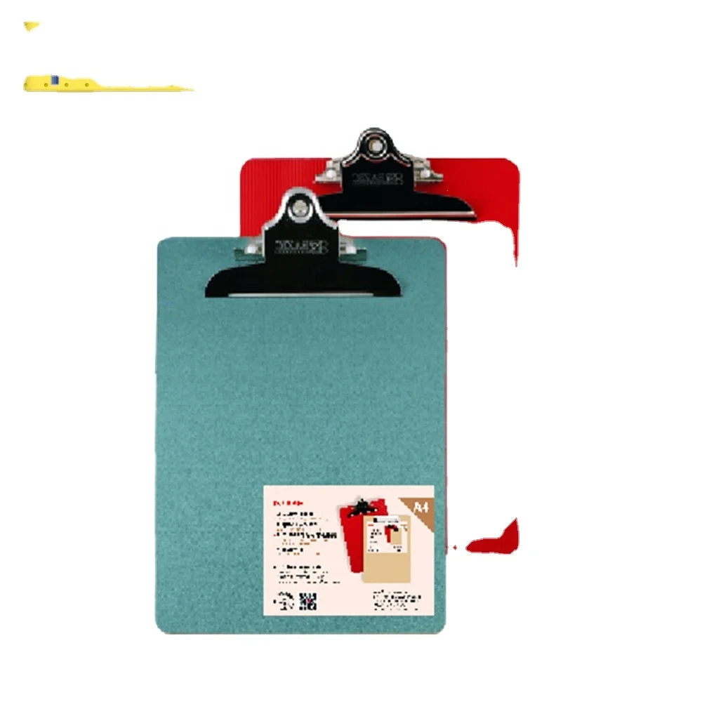 Hot Sales Red Newly Designed Creative craft office clip board Color A4 FC A5 plastic pvc Clipboard