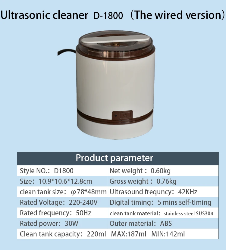 200ml Mini Portable Ultrasonic Cleaner Digital Ultrasonic Jewelry Cleaner Price