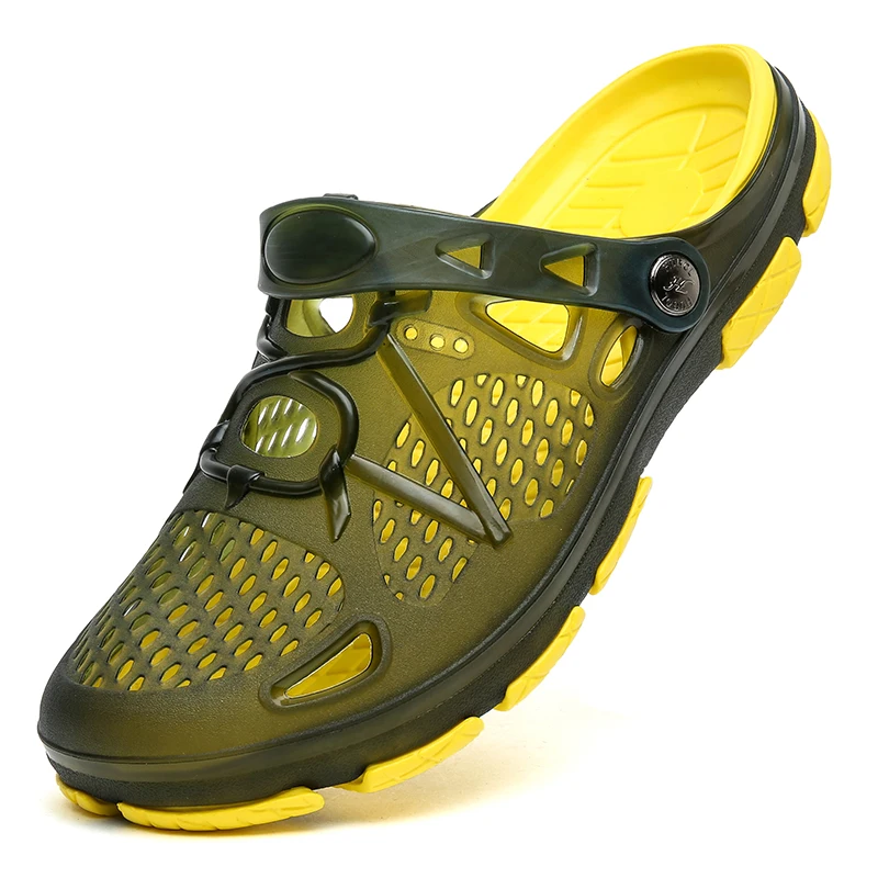 Beach Transparent Jelly Slide Anti-Skid Waterproof Women Men Kids Clog Slippers