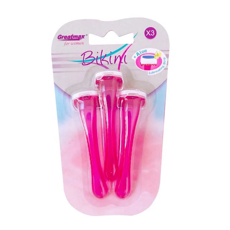 WL-184 Private Label Women Plastic Disposable Shaving Single Blade Woman Razor