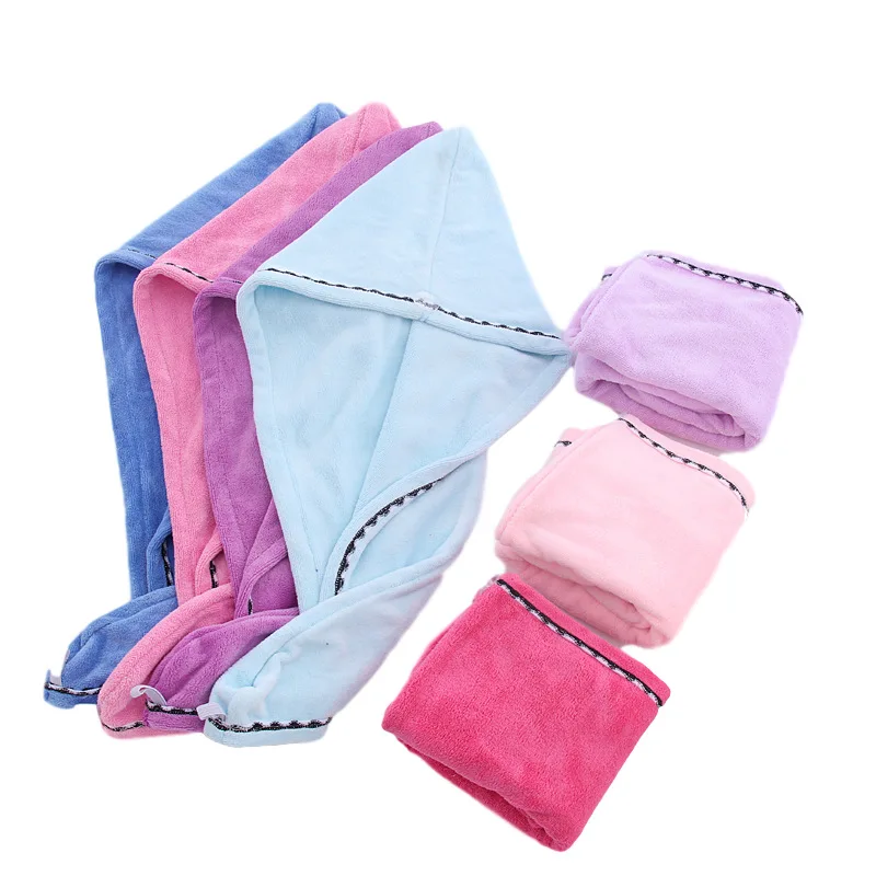 
Microfiber Drying Hair Towel Ultra Absorbent & Quick Magic Hair Dry Towel, Anti frizz Bath cotton hair drying towel Shower Head 