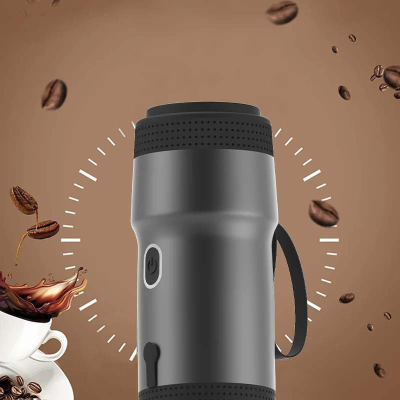 Portable Electric Espresso Machine Self-Heating, Travel Coffee Maker with 9000mAh Battery-Ideal for Camping, RV, Hiking, Office