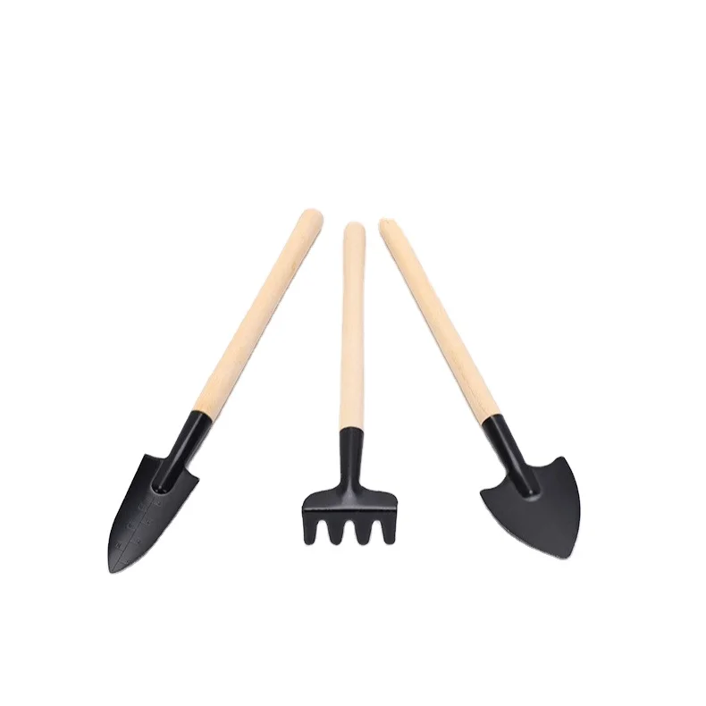 Hot sale garden shovel garden trowel with wooden handle mini shovel garden tool