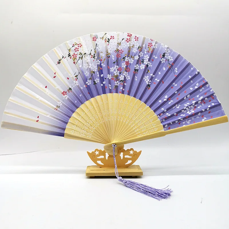 Custom Printed Colorful Hand Fan Bamboo Hand Fan for Handcrafts Gift Folding Bag Business Folk Customize OEM Europe Art Logo Pcs