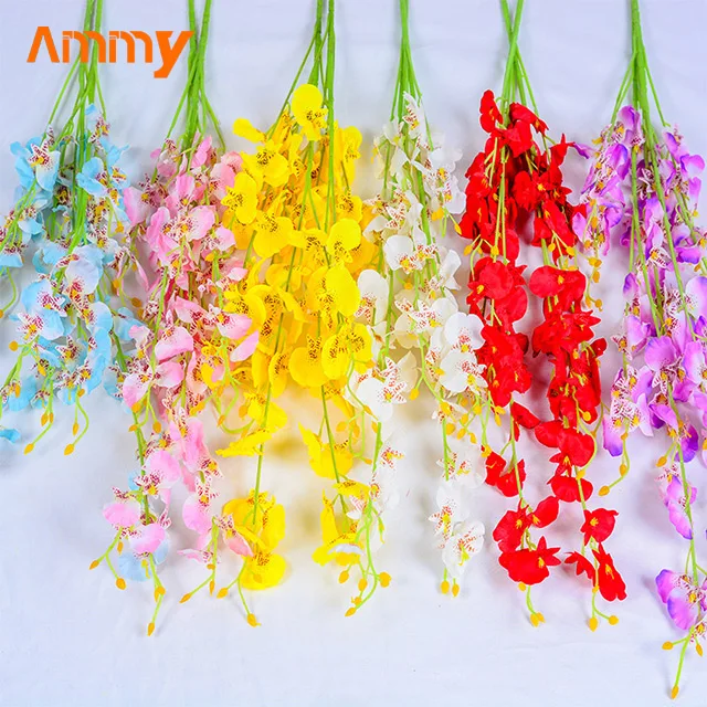 AM-AFD06 Ammy Flowers artificial wedding decoration 5 head orchid simulation flower Artificial Flowers decorations for home