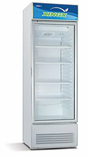 XLS-180FG Upright Glass Door Cooler Beverage Cooler Commercial Display Fridge Static Fan Front Air Blowing Design
