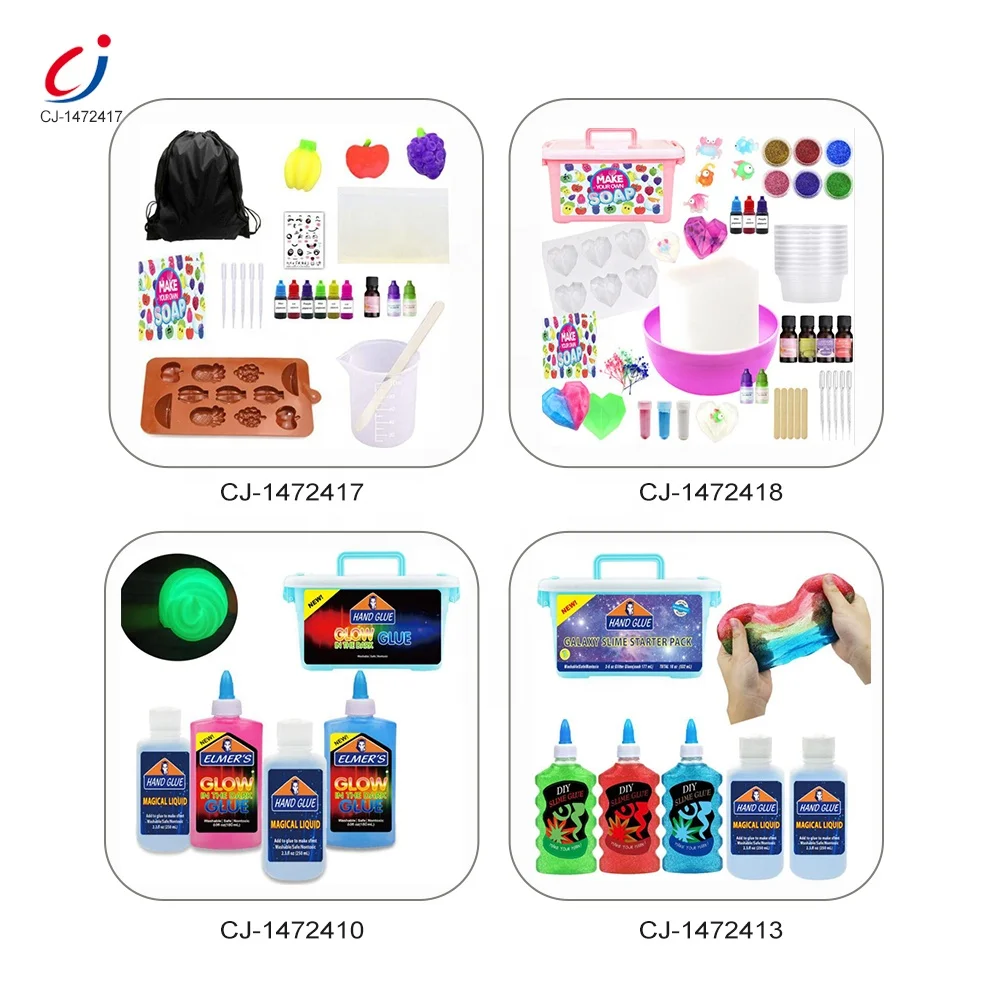 Chengji soap making toy educational diy handmade game non-toxic cartoon fruit soap making kit for kids