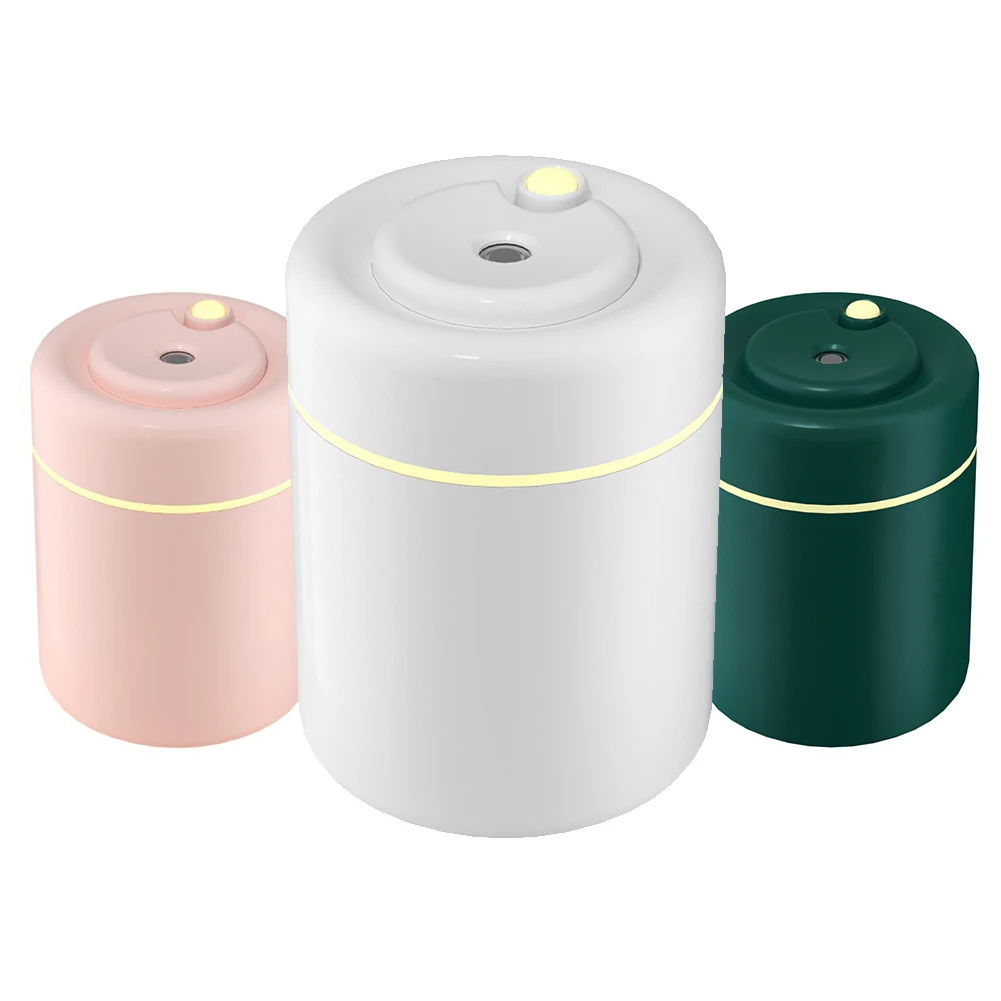 Multifunctional Rainbow Cylindrical Shape 5V Usb Aroma Diffuser Mini Humidifier 280Ml Usb Cool Mist Portable For Pets Kids Room
