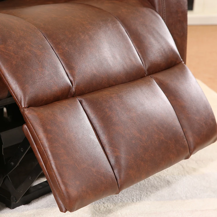 Brown Pu Leather Personalized Power Lift Leather Recliners For Elderly And Disabled