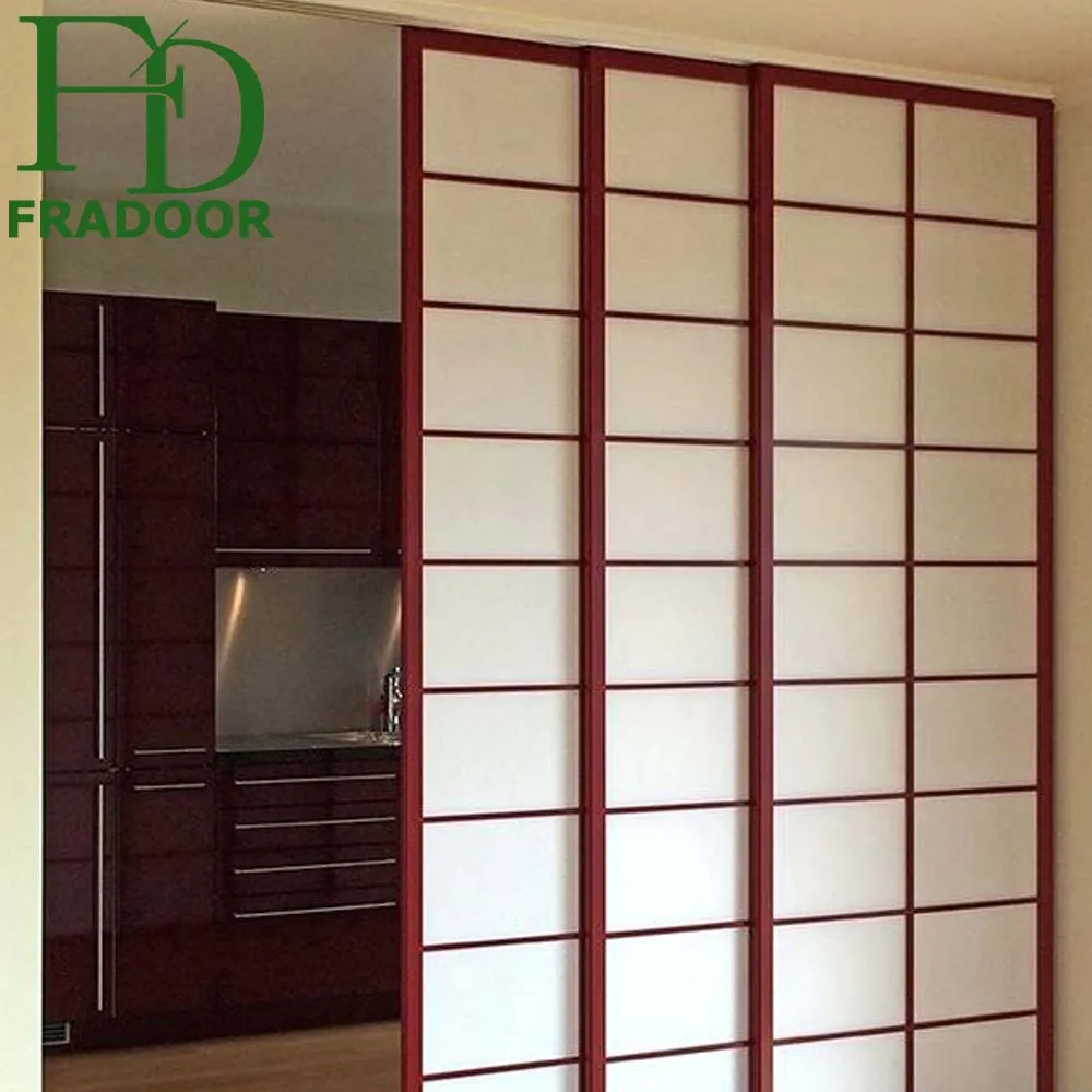 Japanese internal wooden door shoji wooden partition door