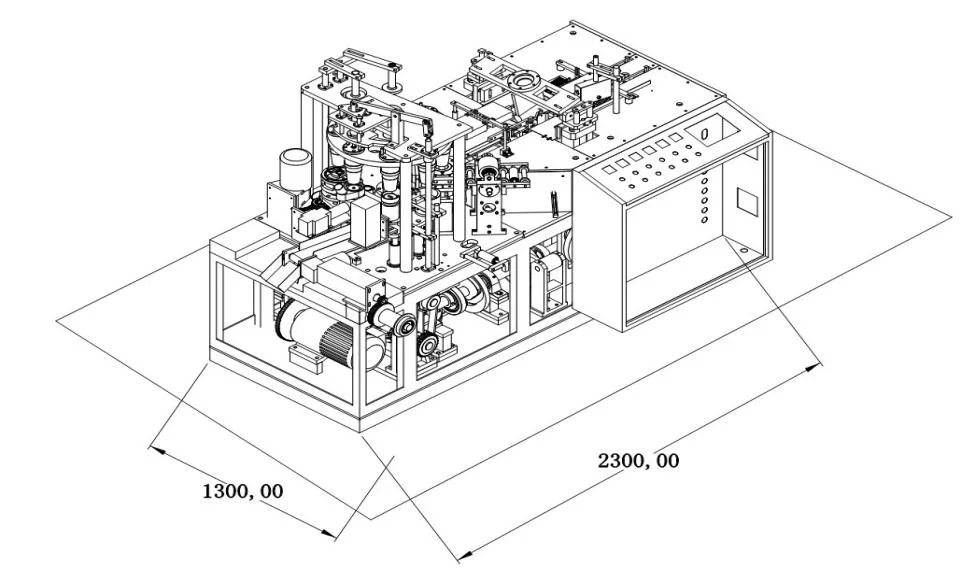 Automatic Grade Single or Double PE Coated Paper 2.5-12oz Size Butterfly Design Paper Cup Forming Machine with Handle