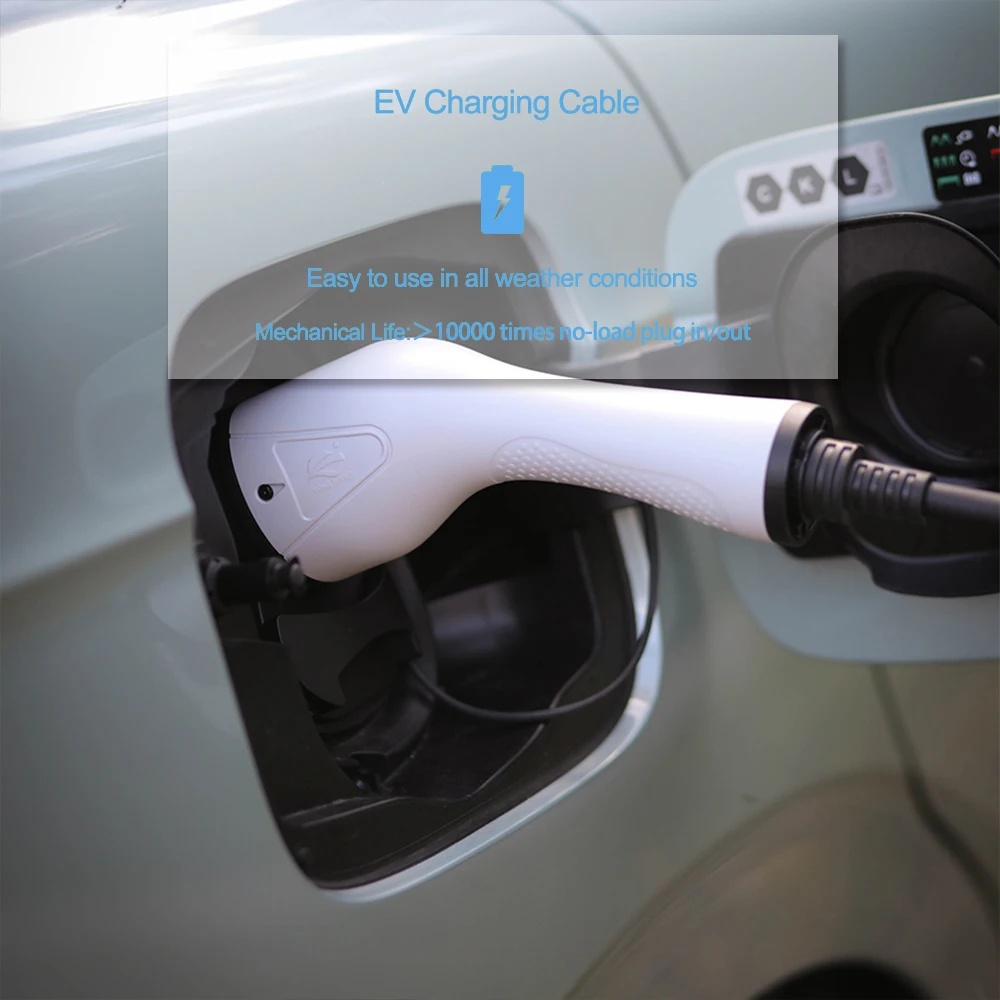 16A Mode 3 Type 2 To Type 2 Electric Vehicle EV Charging Cable Cord for Type 2 Charge Points