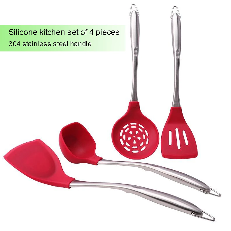 Набор силиконовых кухонных принадлежностей, кухонные принадлежности, антипригарная лопатка, ложка, термостойкий набор