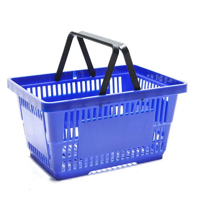 Plastic Supermarket Shopping Basket Durable 16L PP Basket with Handle