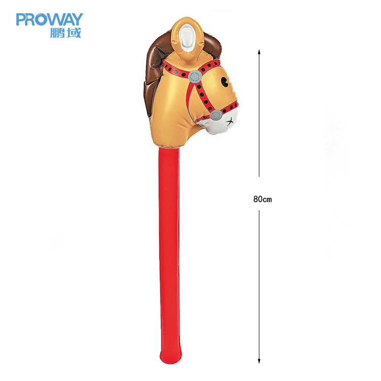 Wholesale Custom Inflatable Animal Stick Giraffe PVC Children Toy Head Long