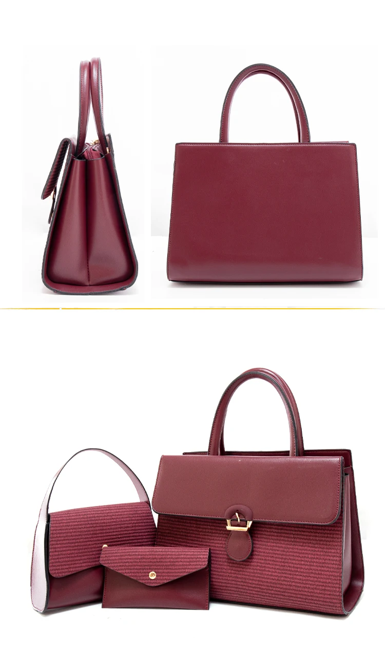 Jiali QAZA Luxury woman tote handbag fashion tote bag wallet and Zipper  PU Leather Tote Bag For Women