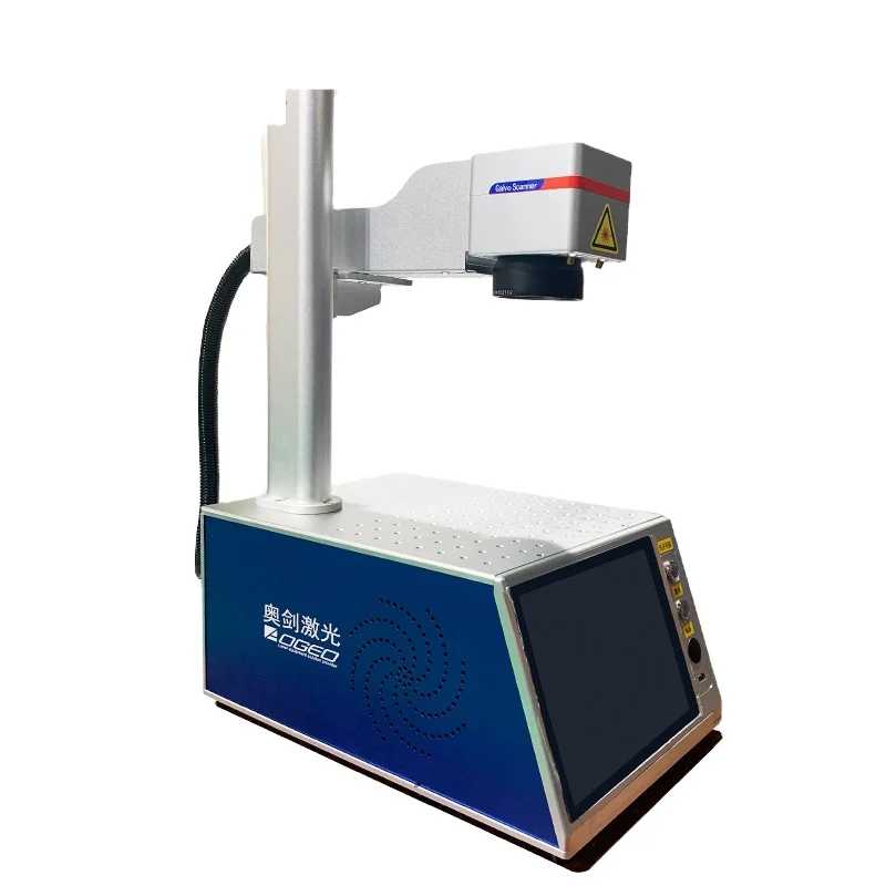 Hot Style Portable Desktop Fiber Laser Marking Machine 3d Electric Portable Laser Marking Machine for Metal Steel Raycus MAX