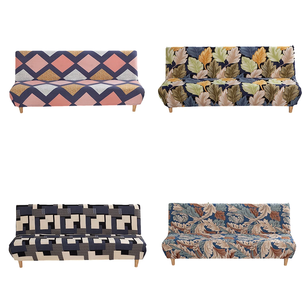 
Universal Stretch Sofa Cover without Armrests Full Coverage Folding Sofa Protector Slipcover 