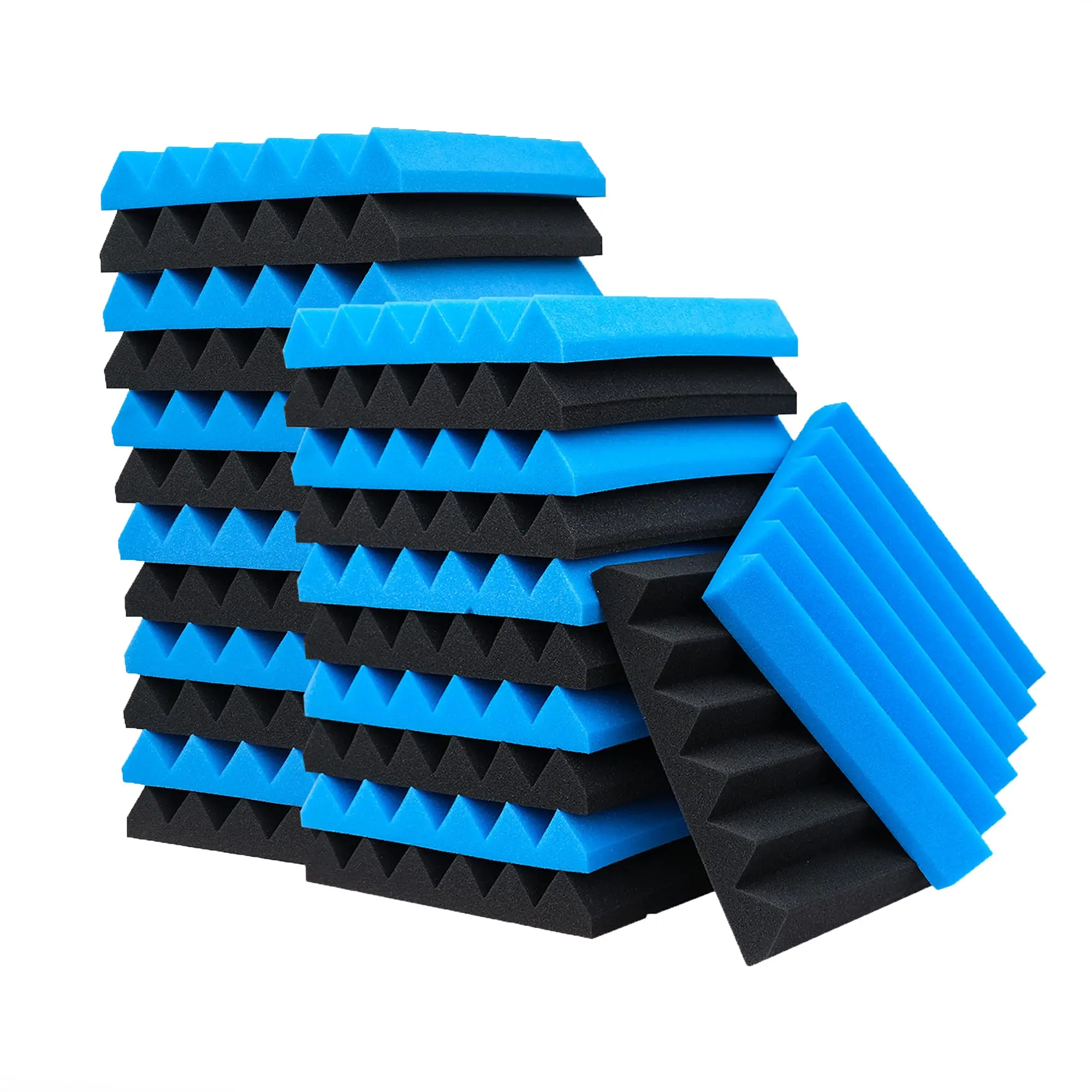 Studio Recording Booth Self-Adhesive Sustainable Sound Proof Board Wall Panels Wedges Shape Foam Acoustical Panel With Adhesive