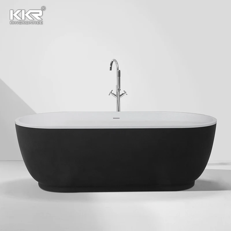 Черная Роскошная отдельно стоящая Ванна гарантия 10 лет каменные ванны KKR ванна с твердой поверхностью