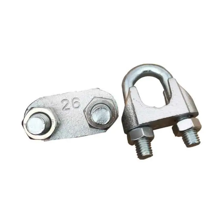 Factory Sale DIN 741 12mm Wire Rope Clip Casting Malleable Galvanized Cable Clamp