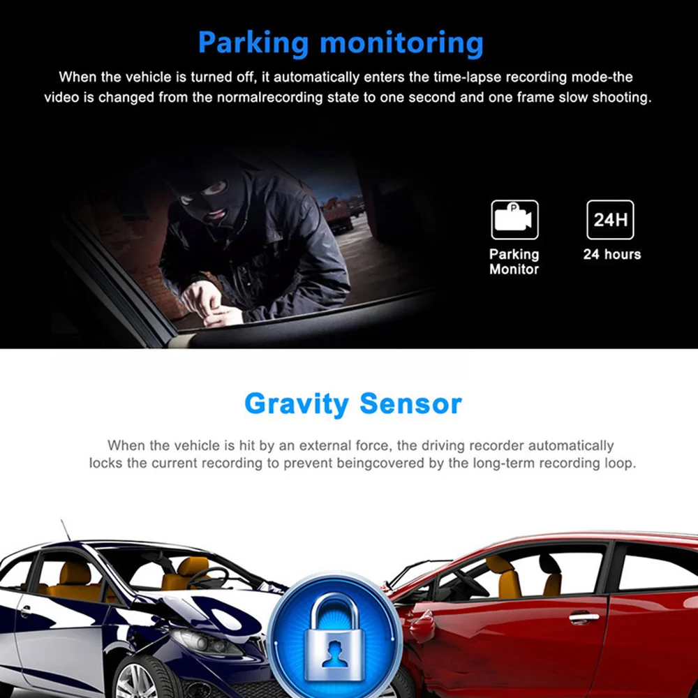 Whole Sale 4.3 Inch Dual Lens Rear View Dvr Parking Sensor Rearview Mirror Car Dash Cam Full Hd 1080P Car Video Camera Black Box