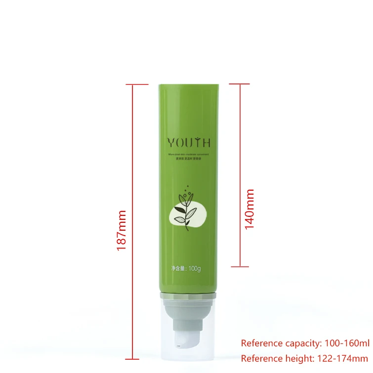 40mm  Edge Pump Head Tube ELM-1096 for Face Wash Hand Cream Body Lotion Plastic Tube with PP Pump Cap