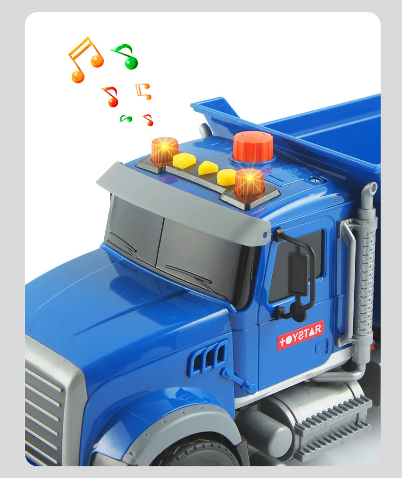 Simulation trailer toy inertia flatbed rescue large engineering vehicle boy road transport toy vehicle