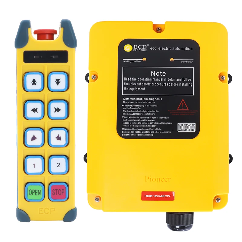 Guaranteed service 8 keys double speed scissor lift industrial wireless crane remote control