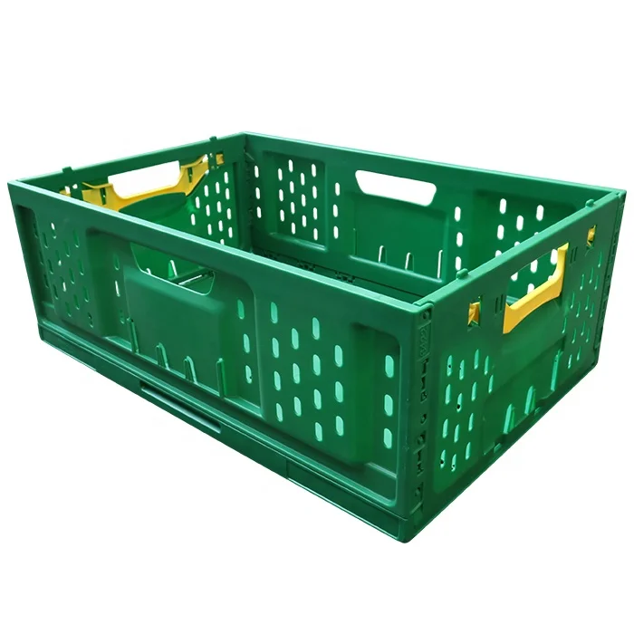 QS Fruit Storage Plastic Box Cheap Fruit Crates for Sale Collapsible Plastic Vegetable Basket Crate for Vegetable