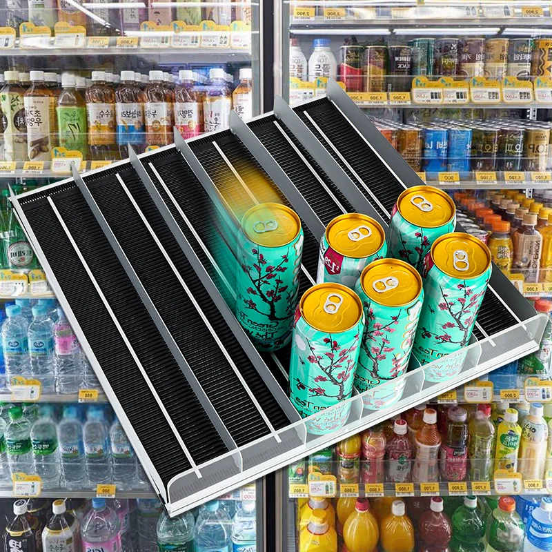Белый автоматический полочный толкатель для напитков-дозатор соды Вмещает 15 банок полки напитков