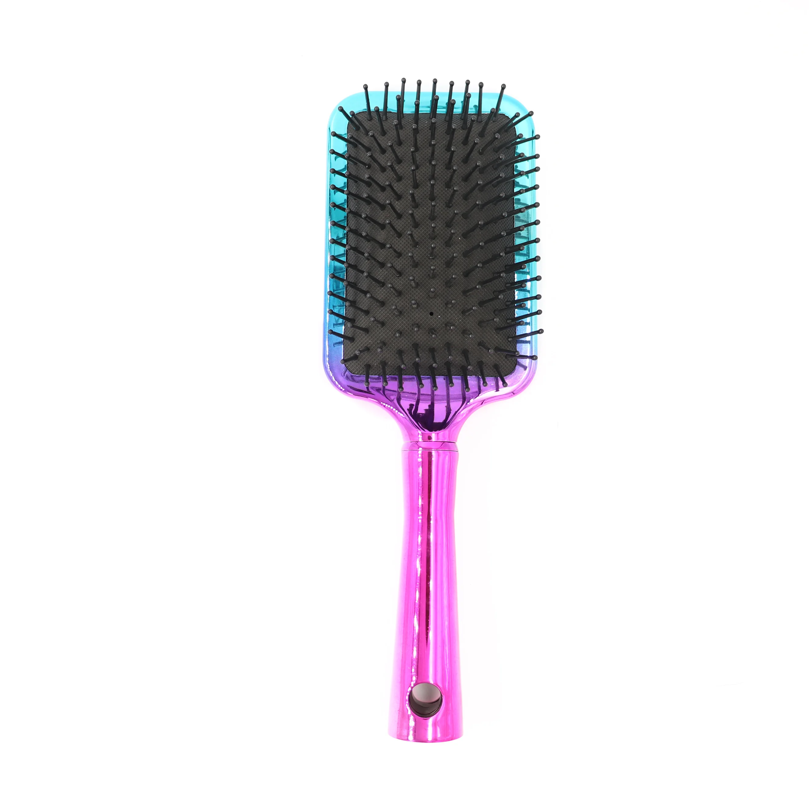 Wholesale anti-static air cushion board Galvanized handle Massage Hair Brush  paddle hair brush