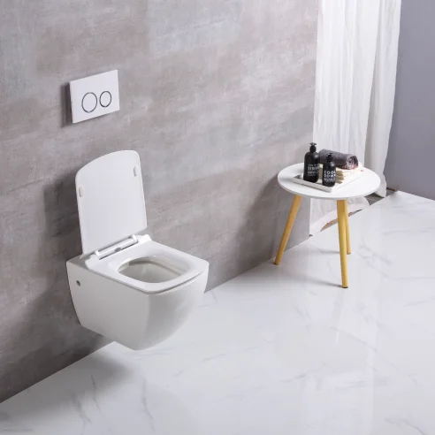 Modern Bathroom Suspended Wc Ceramic Sanitary Ware P-trap European Wall-hung Toilette Rimless Hanging Toilets Bowl