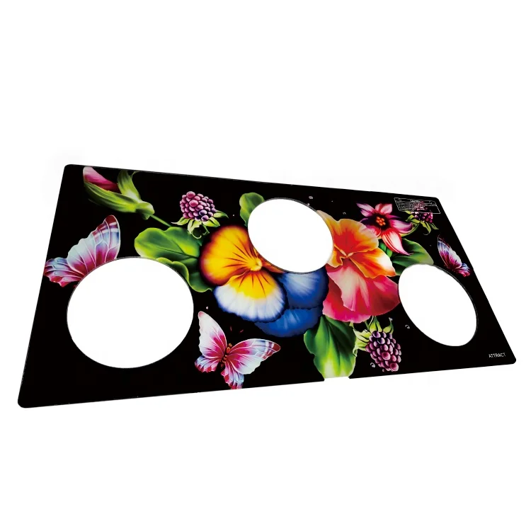 Оптовая продажа Заводская газовая плита три конфорки закаленное стекло столешник стеклянные детали для бытовой кухни