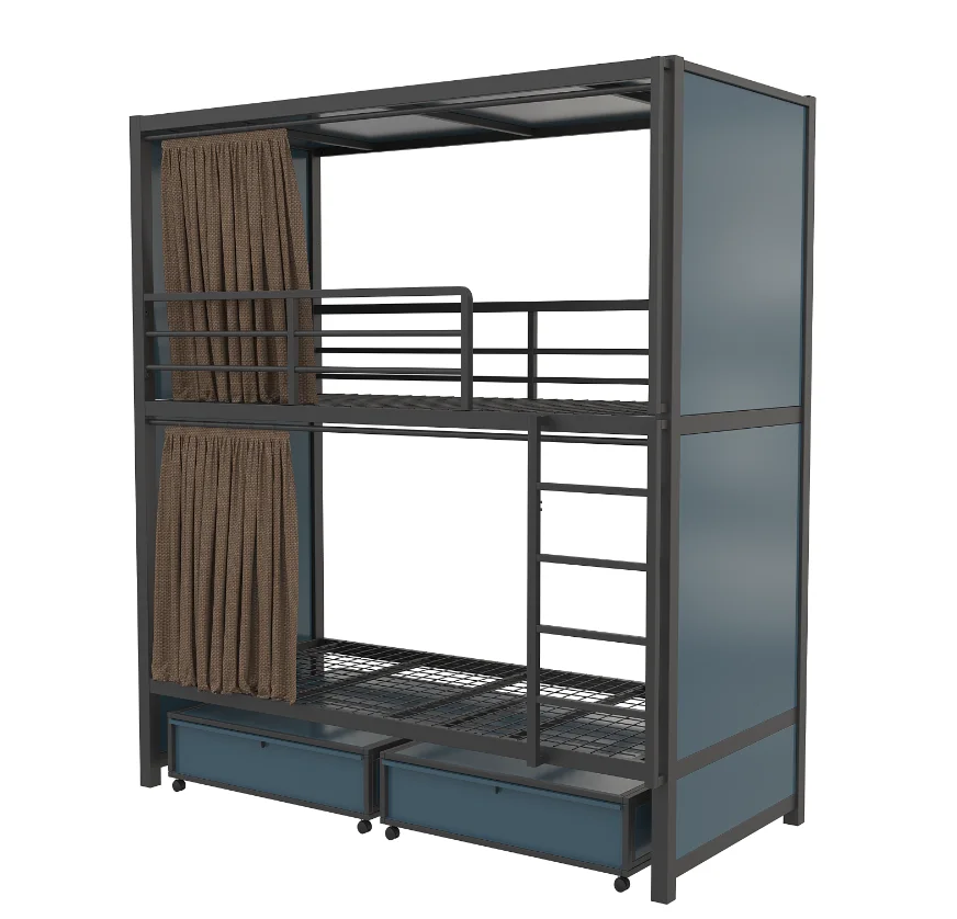 modern hostel Multifunctional Lift Up Adjustable Solid Wood Storage Bed triple bunk bed ood Capsule Bunk Bed For Hostels