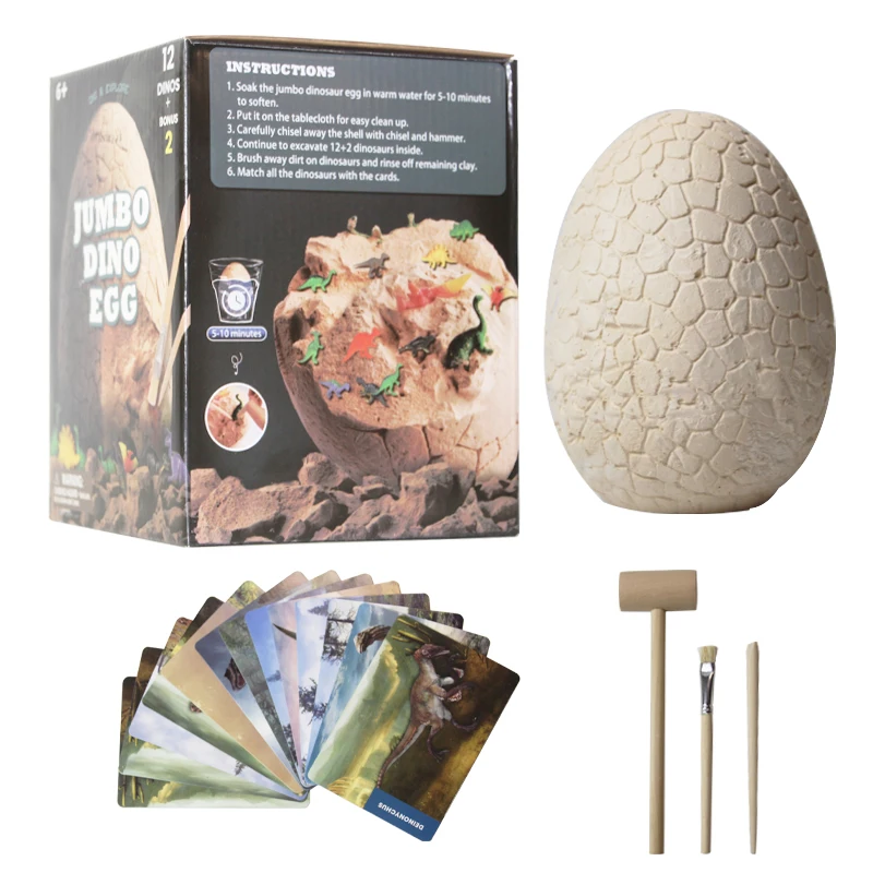 Educational Dinosaur Toys Easter Gifts  Activity dinosaur digging toys jumbo dino egg dig kits for kids for Boys & Girls