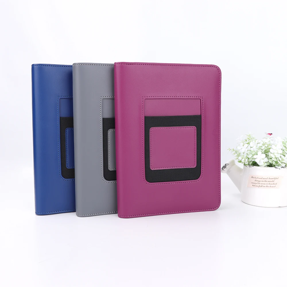 Stationery Factory Custom PU Cover 6 Ring Loose Leaf Multi Function Binder Notebook For Business