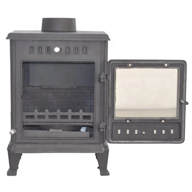 CE Matt Black Cast Iron Wood Burner (EC-B5) 6kW Wood Stove