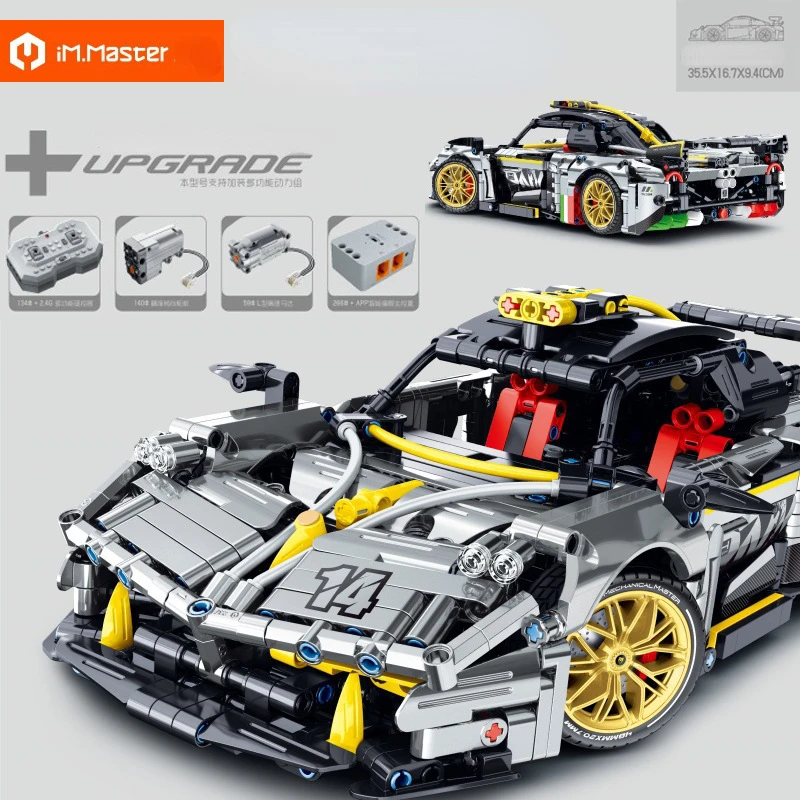 IM.MASTER 9814 High-Tech Super Racing Car Paganis Zonda R Model Bricks Puzzle Toy Birthday For Kids Building Blocks Sets
