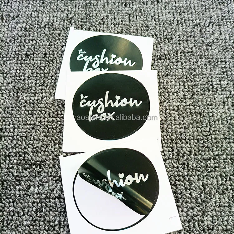 Adhesive letters custom mini stickers wholesale brand business round sticker custom logo