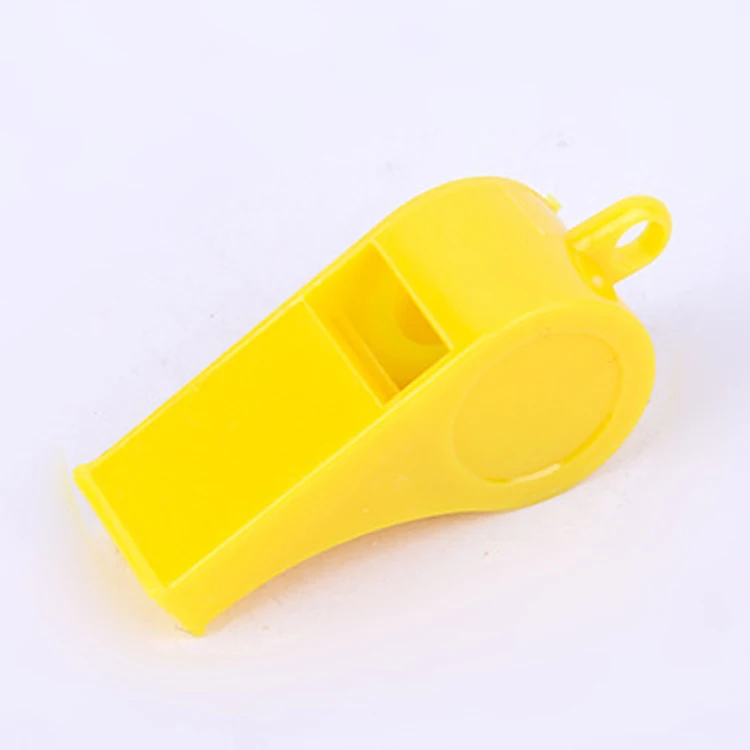 yellow Plastic Whistle with String And Clip