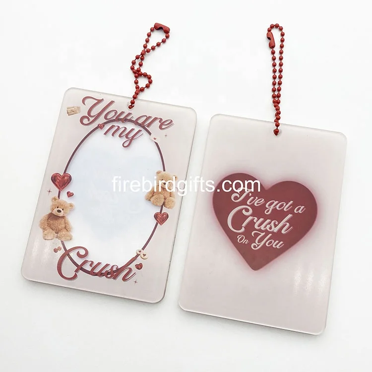 acrylic photo keychain instax acrylic photo card keychain rectangle acrylic keychain