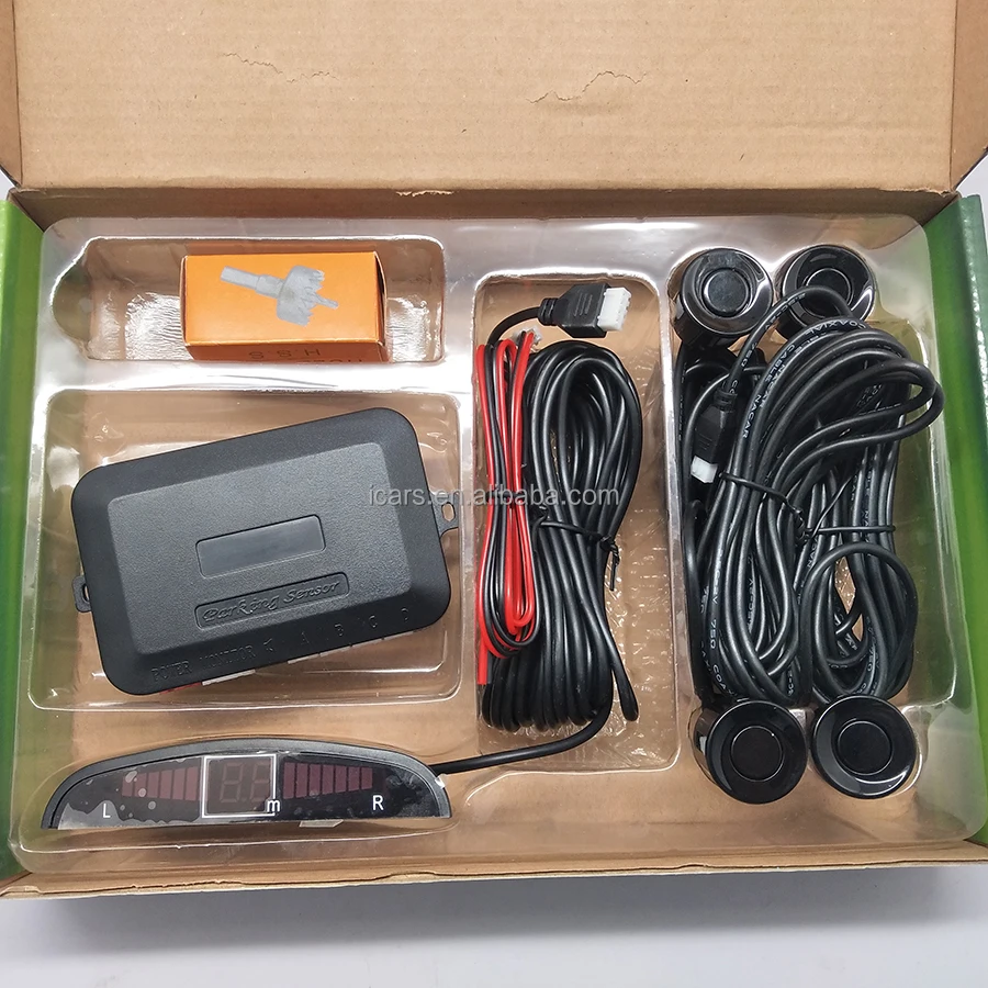 Buzzer / LED / LCD wholesale front rear parking sensor 8 front and rear parking sensor kit