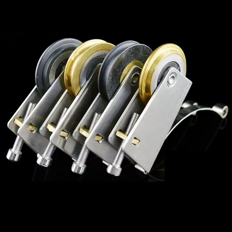 Shower Room Glass Sliding Door Bottom Part Usage Popular And Modern With Single Wheel Wardrobe Door Roller