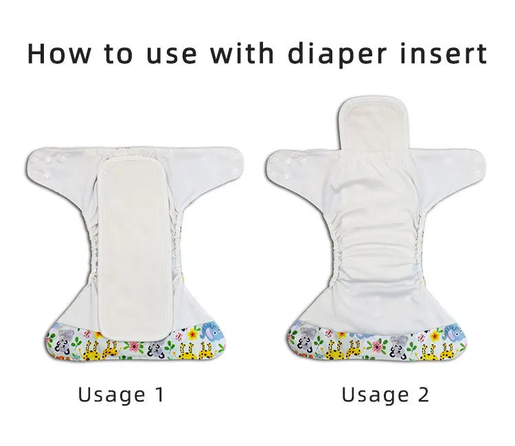Wholesale One Size Fits All Breathable Soft Washable  AWJ Baby Cloth Diaper Reusable Print PUL Diapers/Nappies