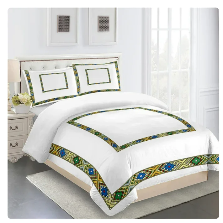 3D Printed duvet cover Ethiopian style custom comfort bedding complete double bed twin bed cover