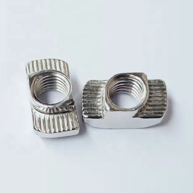 Wholesale 10 Slot DIN Metric M4 M5 M6 M8 Self-Locking T-Nuts T Sliding Nuts Hammer Nuts For 4545 Aluminum Extrusion Profile
