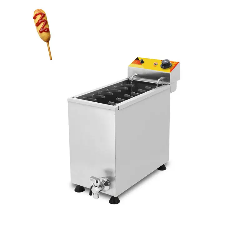 Small manual cheese gas deep hot corn dog fryer Hot oil