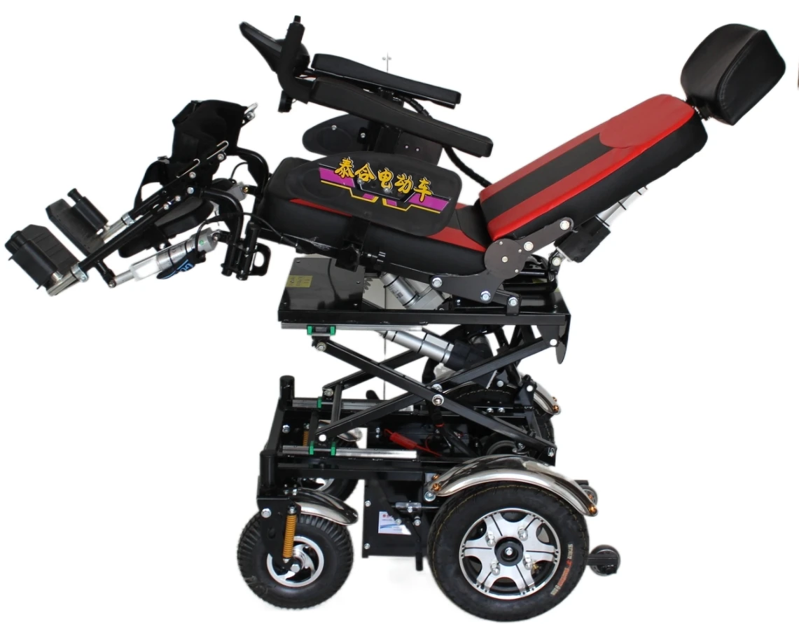 electric wheelchair electromagnetic brakes wheelchair lifts electrically lifted  lying flat  and lifted buttocks 0-8 km/h
